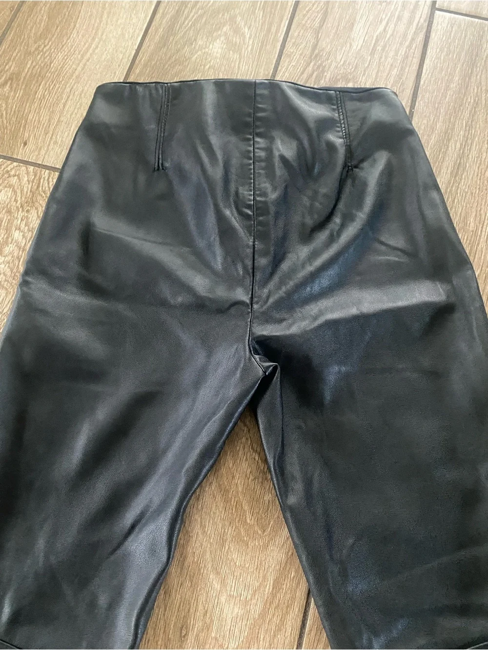 Free People Black Faux Leather Skinny Pants